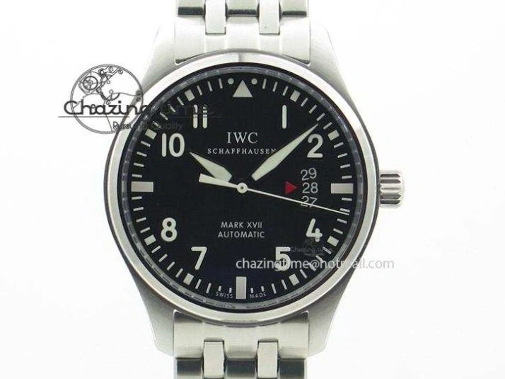 MIROTIME 0315 Mark XVIII IW327006 Titanium M+F 1:1 Best Edition Black Dial on Brown Leather Strap A Efficient 7052